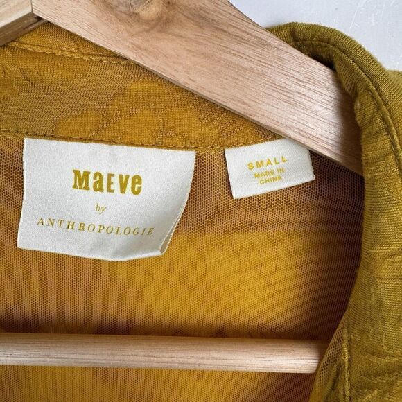 NWOT Anthropologie Maeve Fall Feminine Cottagecore Floral Burnout Wrap Top Sz. S - Picture 10 of 15